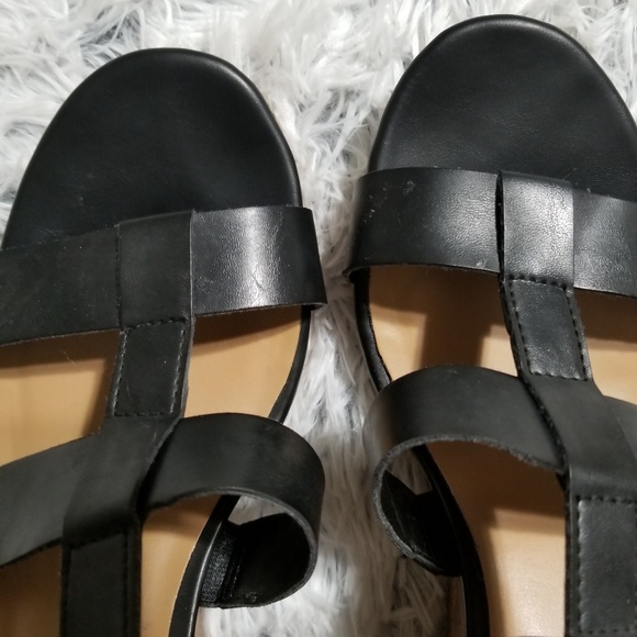 Franco Sarto Mendoza black wedge sandals size 10M - Picture 2 of 8